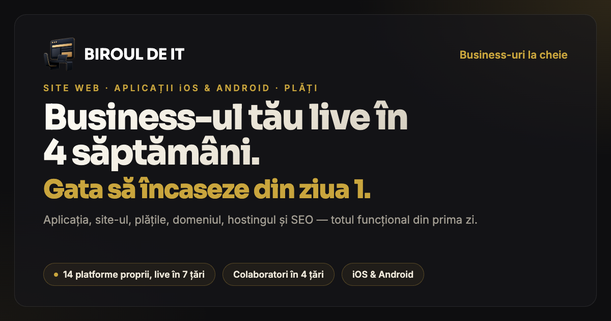 Biroul De IT — asistentul de estimare instant cu AI de pe homepage