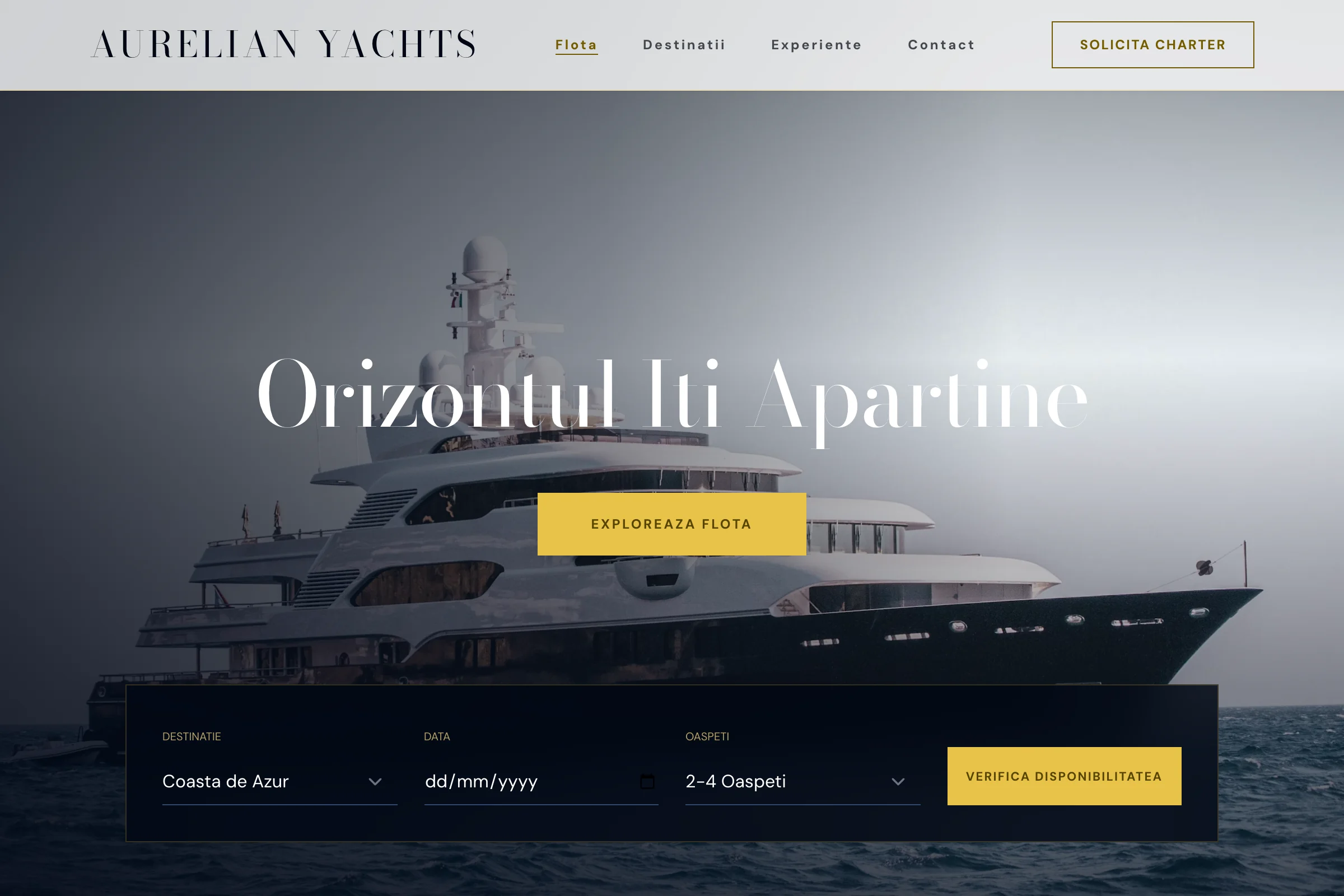 Mockup Aurelian Yachts - yachting premium