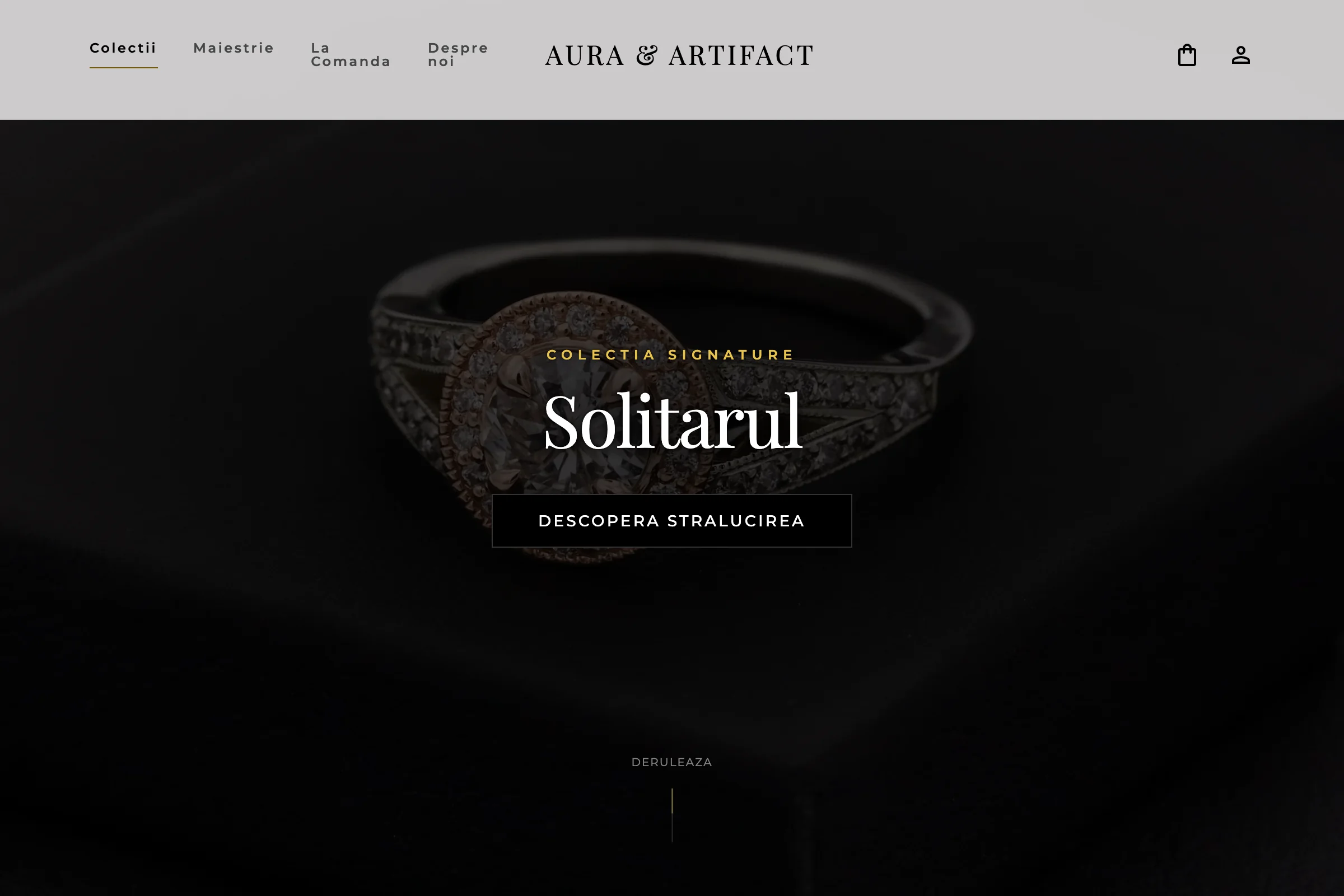 Mockup Aura & Artifact - boutique de bijuterii fine