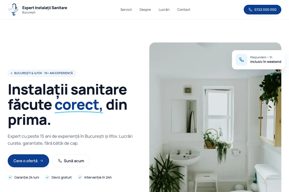 Screenshot expert-instalatii-sanitare.ro