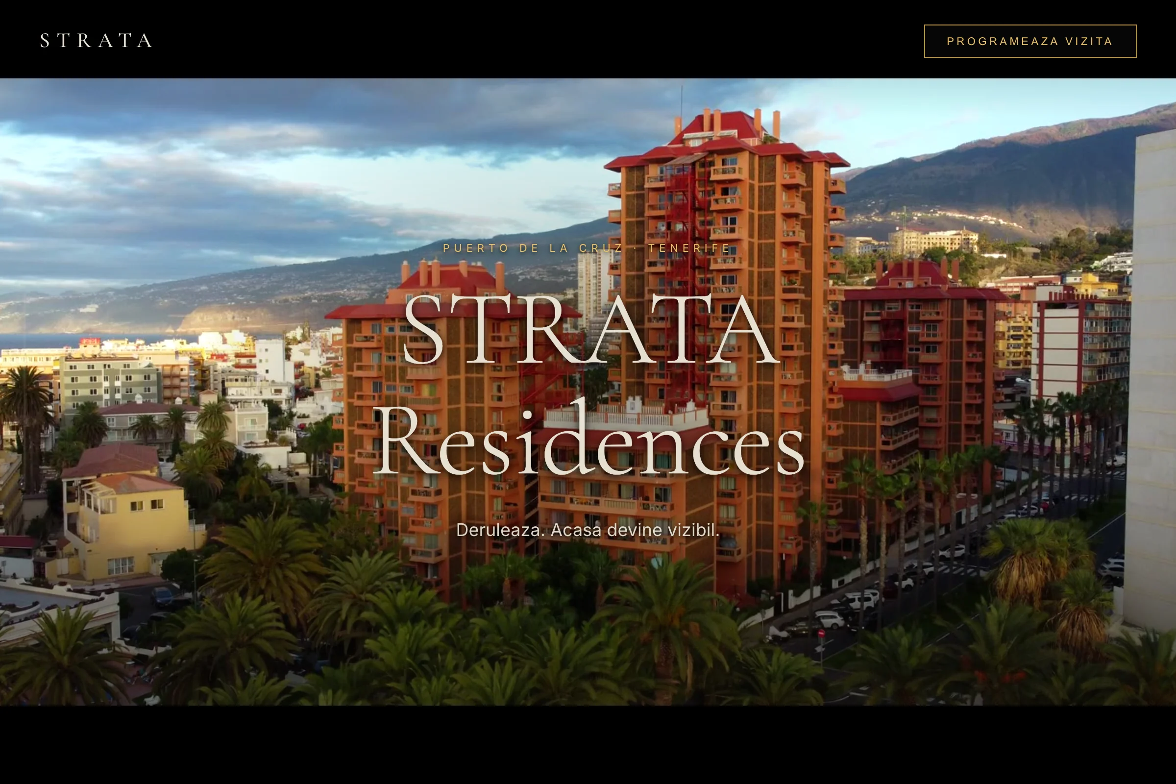Preview STRATA Residences - tur virtual scroll-controlled prin complexul rezidential